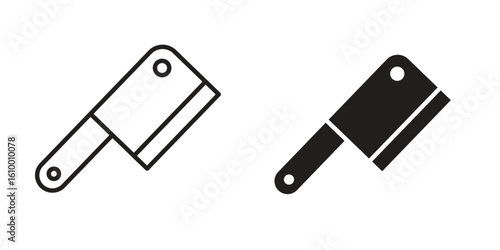 Butcher knife icon outline vector Thin line. flat vector simple elements.