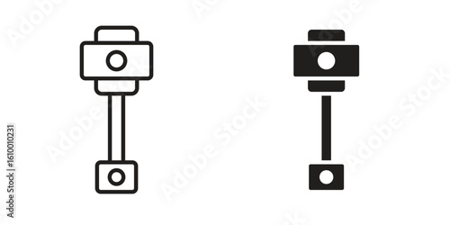 Car Piston icon outline vector Thin line. flat vector simple elements.
