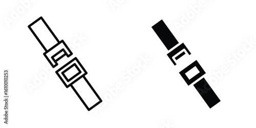 Car seat belt icon outline vector Thin line. flat vector simple elements.