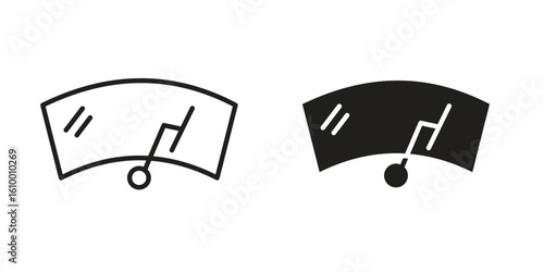 car windscreen icon outline vector Thin line. flat vector simple elements.