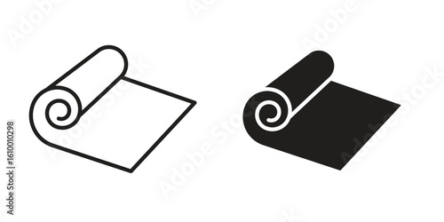 Carpet roll icon outline vector Thin line. flat vector simple elements.