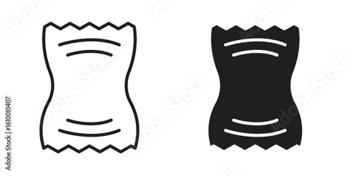Chips bag icon outline vector Thin line. flat vector simple elements.