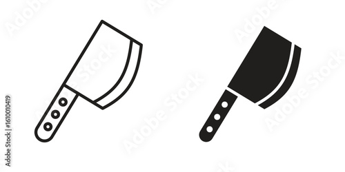 Chopper knife icon outline vector Thin line. flat vector simple elements.