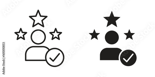 Customer experience icon outline vector Thin line. flat vector simple elements.