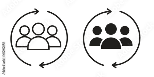 Customer retention icon outline vector Thin line. flat vector simple elements.