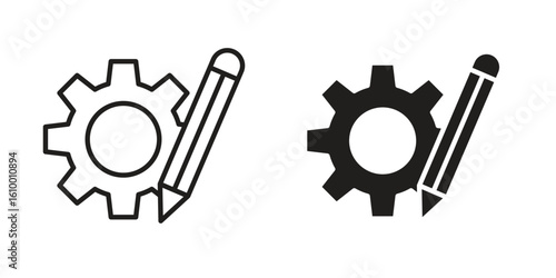 Customization icon outline vector Thin line. flat vector simple elements.