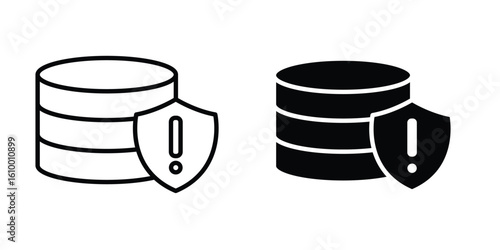 Data loss icon outline vector Thin line. flat vector simple elements.
