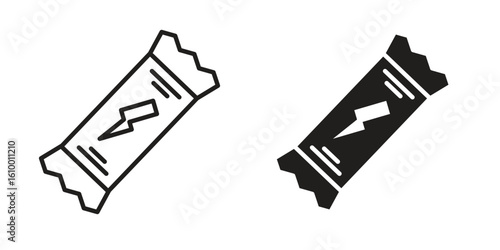 Energy bar icon outline vector Thin line. flat vector simple elements.