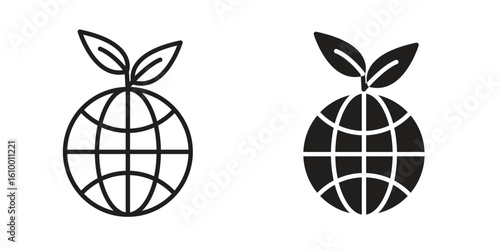 Environment icon outline vector Thin line. flat vector simple elements.