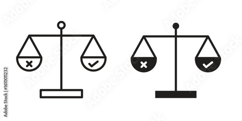 Ethics icon outline vector Thin line. flat vector simple elements.