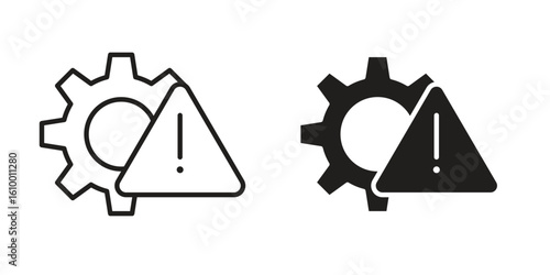 Failure icon outline vector Thin line. flat vector simple elements.