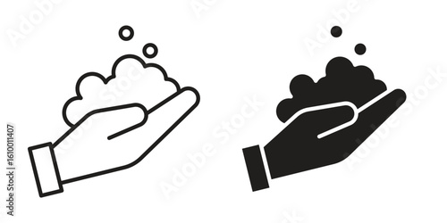 Foam icon outline vector Thin line. flat vector simple elements.