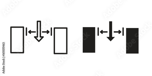 Gap icon outline vector Thin line. flat vector simple elements.