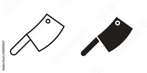 Hatchet icon outline vector Thin line. flat vector simple elements.