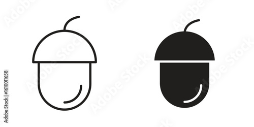 Hazelnut icon outline vector Thin line. flat vector simple elements.
