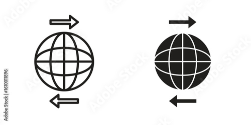 Import export icon outline vector Thin line. flat vector simple elements.