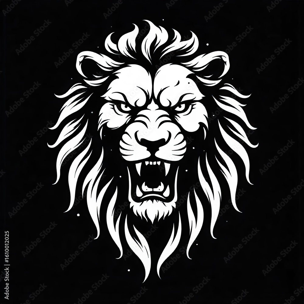 Fototapeta premium monocrome Monarch of the Savanna logo