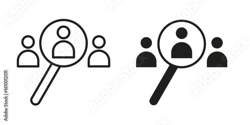 Job vacancy icon outline vector Thin line. flat vector simple elements.
