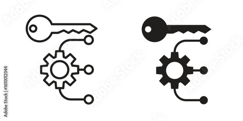 Key factor icon outline vector Thin line. flat vector simple elements.