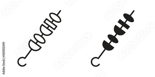 Kebab icon outline vector Thin line. flat vector simple elements.