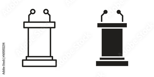Lectern icon outline vector Thin line. flat vector simple elements.