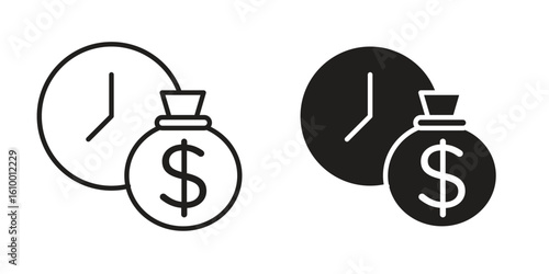 Long term investment icon outline vector Thin line. flat vector simple elements.