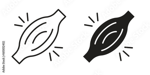 Myalgia icon outline vector Thin line. flat vector simple elements.
