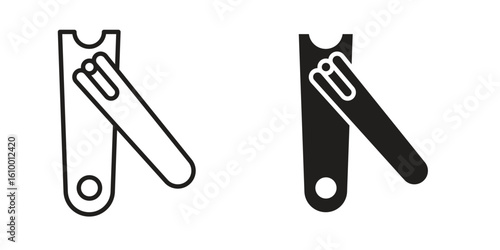 Nail clippers icon outline vector Thin line. flat vector simple elements.