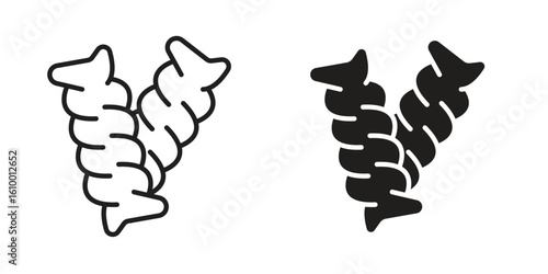 Pasta icon outline vector Thin line. flat vector simple elements.