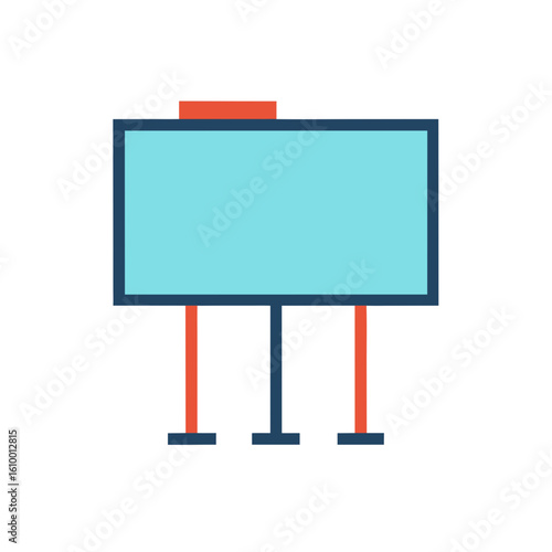 blank billboard on white background