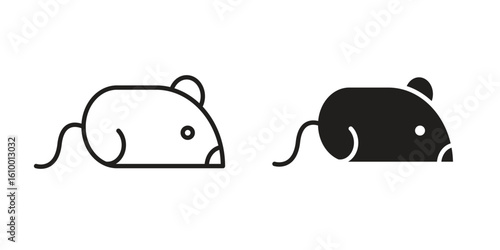 Rat icon outline vector Thin line. flat vector simple elements.