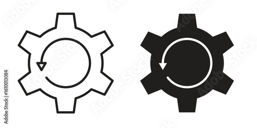 Recovery icon outline vector Thin line. flat vector simple elements.