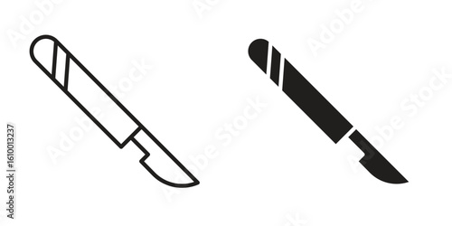 Scalpel icon outline vector Thin line. flat vector simple elements.