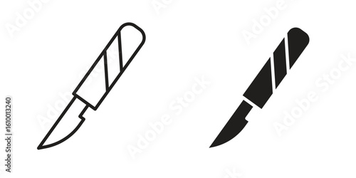 Scalpel icon outline vector Thin line. flat vector simple elements.