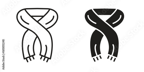 Scarf icon outline vector Thin line. flat vector simple elements.