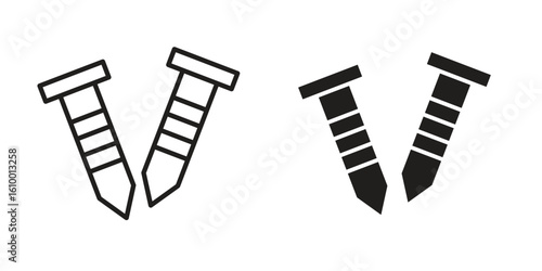 Screws icon outline vector Thin line. flat vector simple elements.