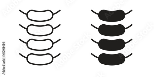 Spinal column icon outline vector Thin line. flat vector simple elements.