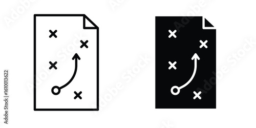 Tactics icon outline vector Thin line. flat vector simple elements.
