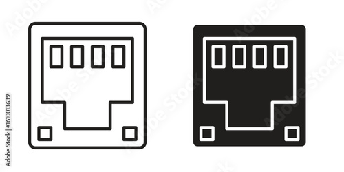 TCP icon outline vector Thin line. flat vector simple elements.