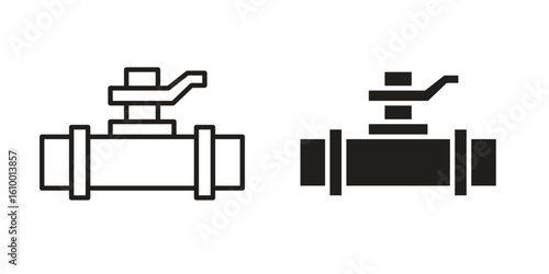 Valve icon outline vector Thin line. flat vector simple elements.