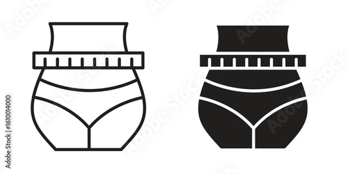 Weight loss icon outline vector Thin line. flat vector simple elements.