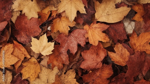 Wallpaper Mural Many autumn leaves as background, top view  Torontodigital.ca