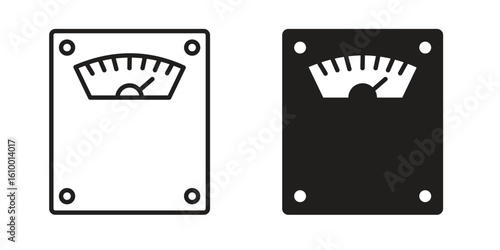 Weight scale icon outline vector Thin line. flat vector simple elements.