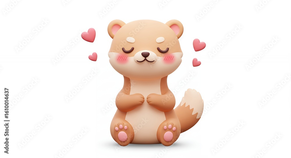 Naklejka premium Cute cartoon animal illustration