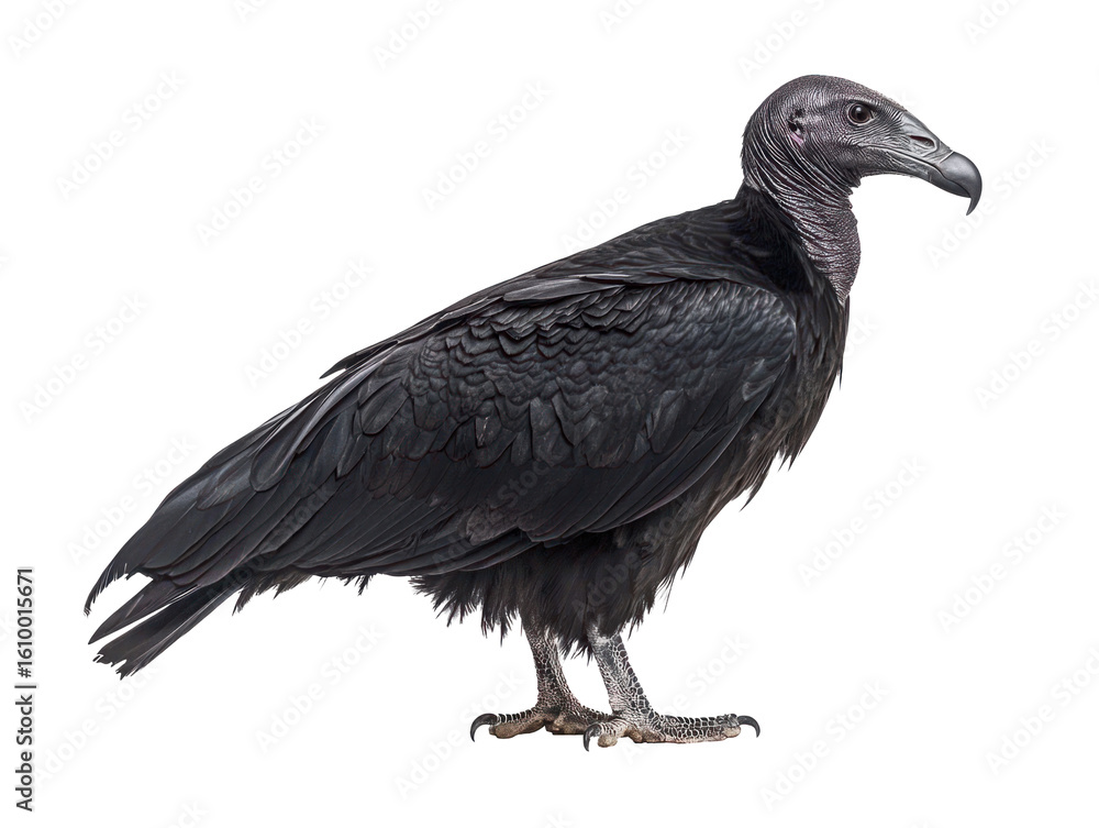 Obraz premium Black Vulture Side Profile