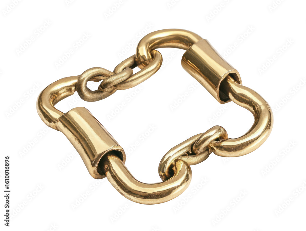Obraz premium Golden Chain Links Arrangement
