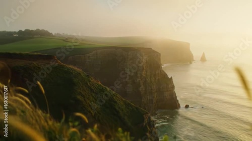 Cliffs of Moher with Golden Sunset