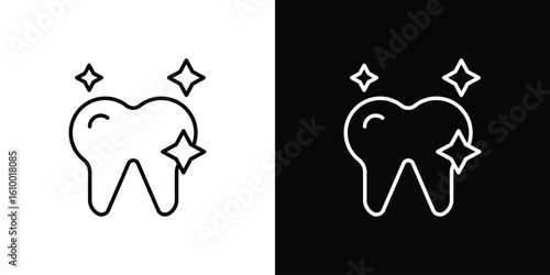 clean tooth icon vectors - high quality black style vector icons