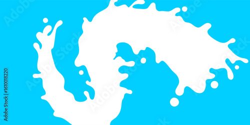milk splash crown shape, milky splashing, milk simple shape, milk waves, milk splashes for advertising dairy products