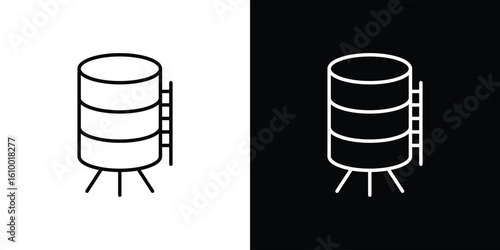 Water tank icon vectors - high quality black style vector icons